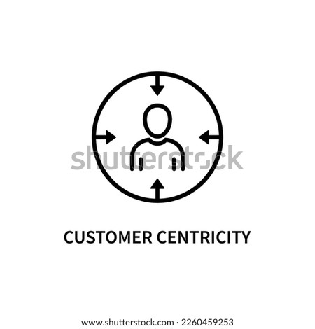 Customer centricity icon. customer centricity concept symbol design, vector illustration Royalty-Free Stock Photo #2260459253