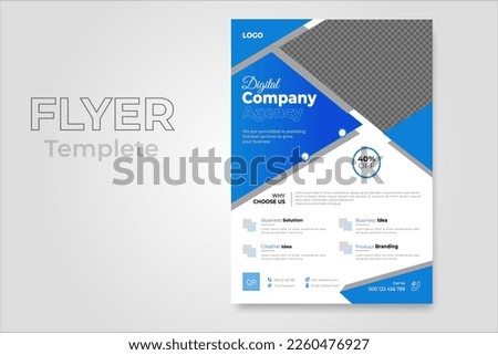 Modern business multipurpose flyer design and company cover page template. Royalty-Free Stock Photo #2260476927