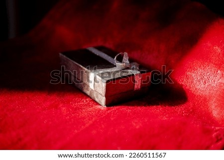 jewelry boxes on a red background