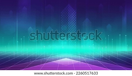 Digital technology internet network connection blue green background, cyber information, abstract speed connect communication, innovation future meta tech, metaverse neon, Ai big data, illustration 3d Royalty-Free Stock Photo #2260517633