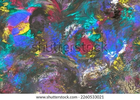 Abstract watercolor multicolored background with blurred drops and paints