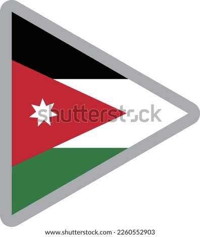 Jordan national flag icon vector Illustration material