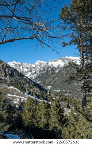 Mountains in Arinsal, La Massana, Andorra in winter.
