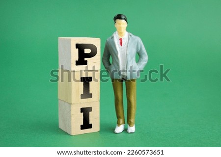 small people and wooden cubes with the word PPI or the word personally identifiable information. the concept of personal information Royalty-Free Stock Photo #2260573651