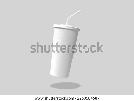 Paper soda cups, background for mockups