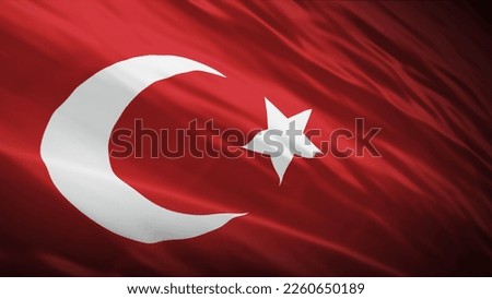 Turkey National Waving Flag (4K Image)