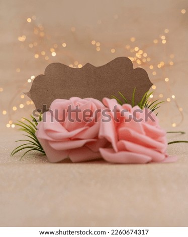 Greeting card image for wedding, valentines day and birthday concept background, beautiful rose flower with copy space