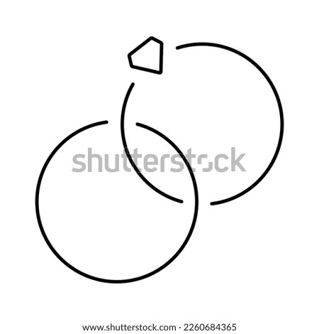 rings icon on white background, vector illustration.