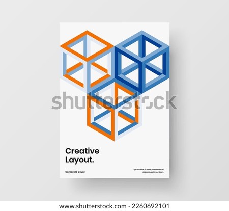 Minimalistic geometric pattern banner illustration. Unique leaflet vector design concept.