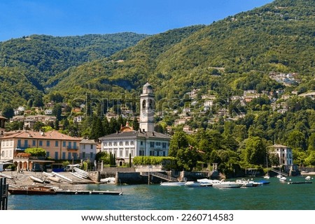 View of the village Torno Fagetto Laglio Quarzano on the Como Lake, Lombardy, Italy Royalty-Free Stock Photo #2260714583