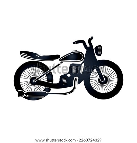 old model motorbike design. creative design black vehicle 