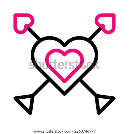 arrow icon duocolor pink style valentine illustration vector element and symbol perfect. Icon sign from modern collection for web.