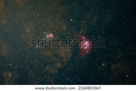 Trifid Nebula and Lagoon Nebula