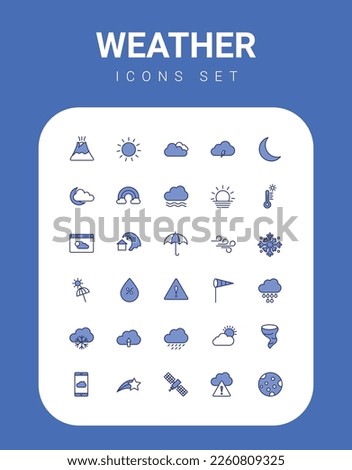 weather icons collection, vector illustration
