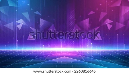 Digital technology metaverse neon blue pink background, cyber information, abstract speed connect communication, innovation future meta tech, internet network connection, Ai big data, illustration 3d Royalty-Free Stock Photo #2260816645