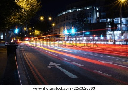 the streets of London and lights.