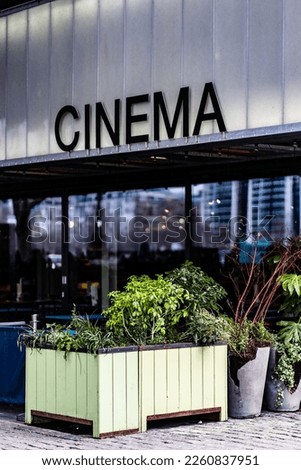 Cinema sign - cinema at the Southbank, London