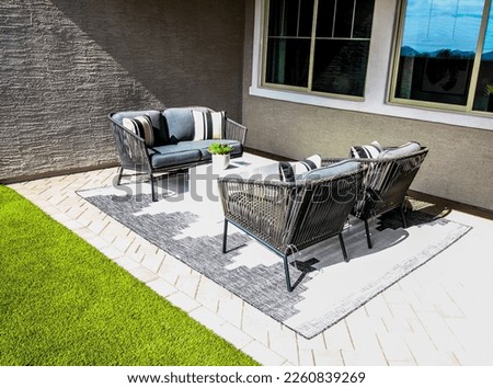 Back Patio With Chairs, Couch And Table