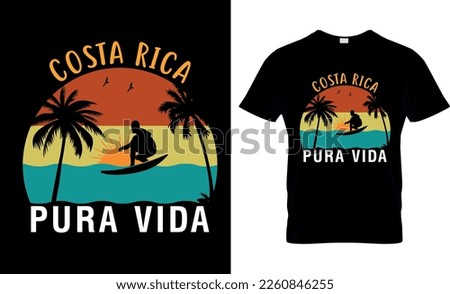 Costa rica pura vida,,summer t-shirt design vector,summers creative t-shirt design,
summer beach t-shirt vector design,Typography graphic t- shirt design vector.


