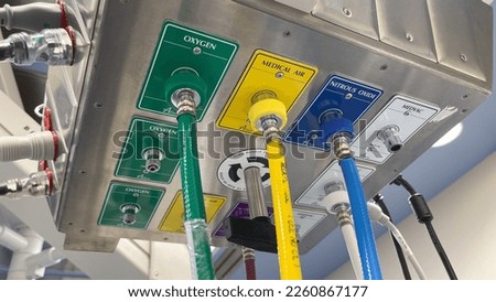 Anesthesia Machine in the Operating room with oxygen 
