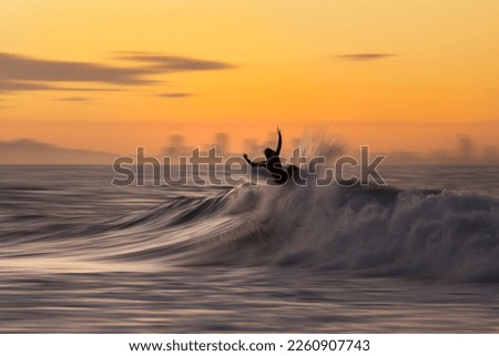Motion blur photo of a surfer at Bronte Beach, Sydney Australia