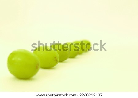 Green Grapes in a Row