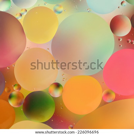 abstract colorful background, oil drops on water