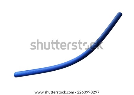 Close up of aqua noodle isolated on white background, selective focus. Clipping path included. Royalty-Free Stock Photo #2260998297