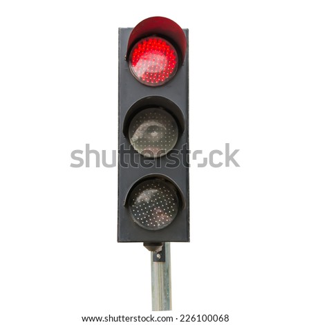 Traffic signals red isolated