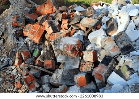 construction waste disposal landscape picture