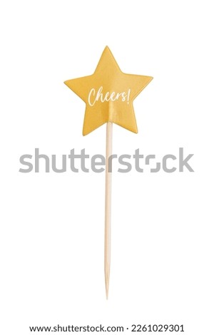 Decoration on a cake or cupcake in the shape of a star on a white background