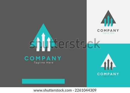 Set of company logo vector design templates with different color styles