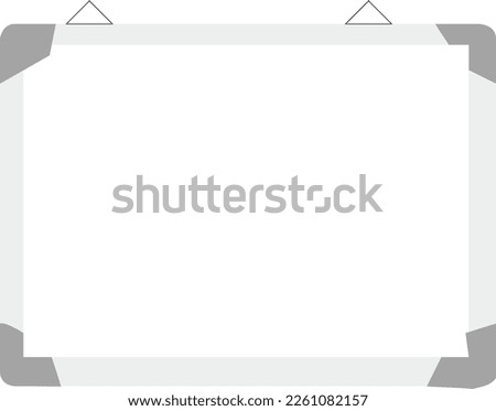 White board, office board plastic frame, realistic