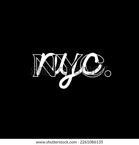 Vector nyc typography graphic design, for t-shirt prints, vector illustration