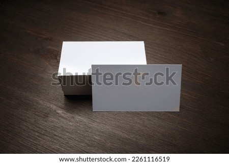 Blank business cards. Mockup for branding identity. Template for graphic designers portfolios.