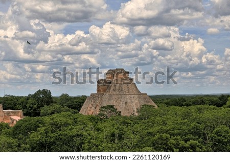 Exploring the Mayan Architecture and History of Uxmal's Tallest Pyramid Royalty-Free Stock Photo #2261120169