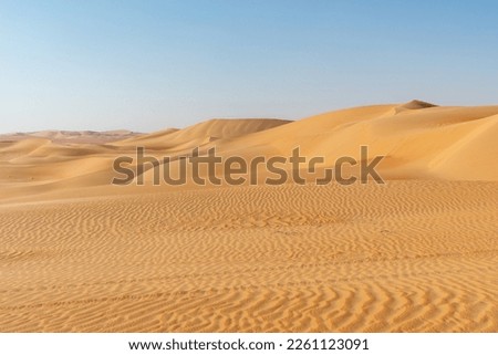 Dunes in the Empty Quarter in Saudi Arabia Royalty-Free Stock Photo #2261123091