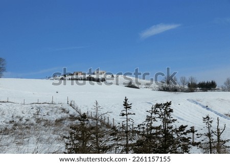Winter landscape photo in Anatolian countryside.