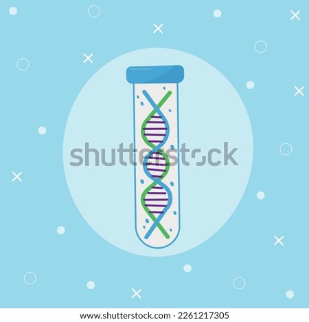 February 28 - Rare Disease Day. DNA of rare diseases in a test tube. Royalty-Free Stock Photo #2261217305