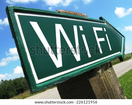 WiFi road sign