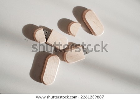 usb flashdisk, which is made of wood