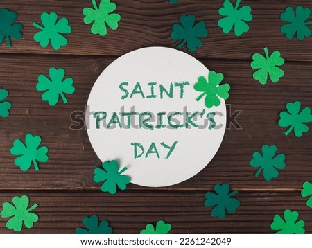 round card with text for st patrick's day