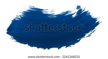 Shiny blue brush isolated on white background. Blue watercolor. Royalty-Free Stock Photo #2261268231