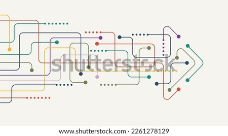 Abstract arrow direction. Technology background. High speed. Hi-tech Royalty-Free Stock Photo #2261278129