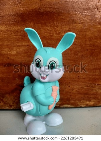 the blue bunny kid smiled broadly