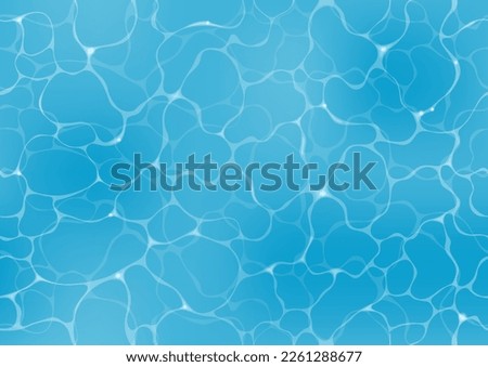 Vector Seamless Rippled Swimming Pool Abstract Background Illustration. Horizontally And Vertically Repeatable.  Royalty-Free Stock Photo #2261288677