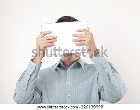 Young Business Man With Tablet.