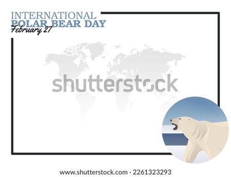 vector graphic of international polar bear day good for international polar bear day celebration. flat design. flyer design.flat illustration.