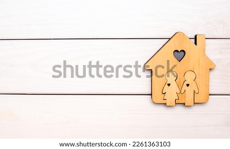 Symbol of home and family on a white background

