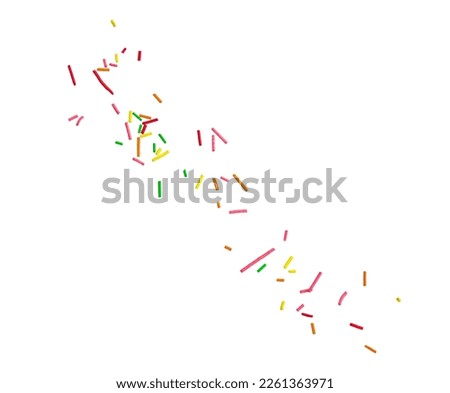 Bright sprinkles on white background. Decoration for donuts Royalty-Free Stock Photo #2261363971